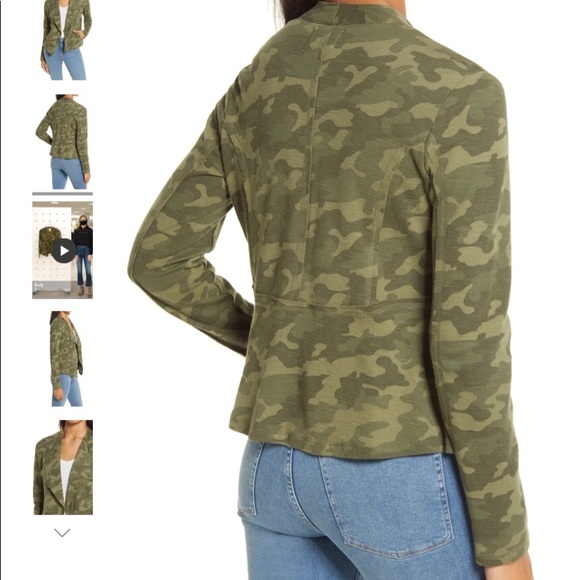 NWT Caslon Drape Blazer Green Army Camo-Size M - Picture 2 of 6